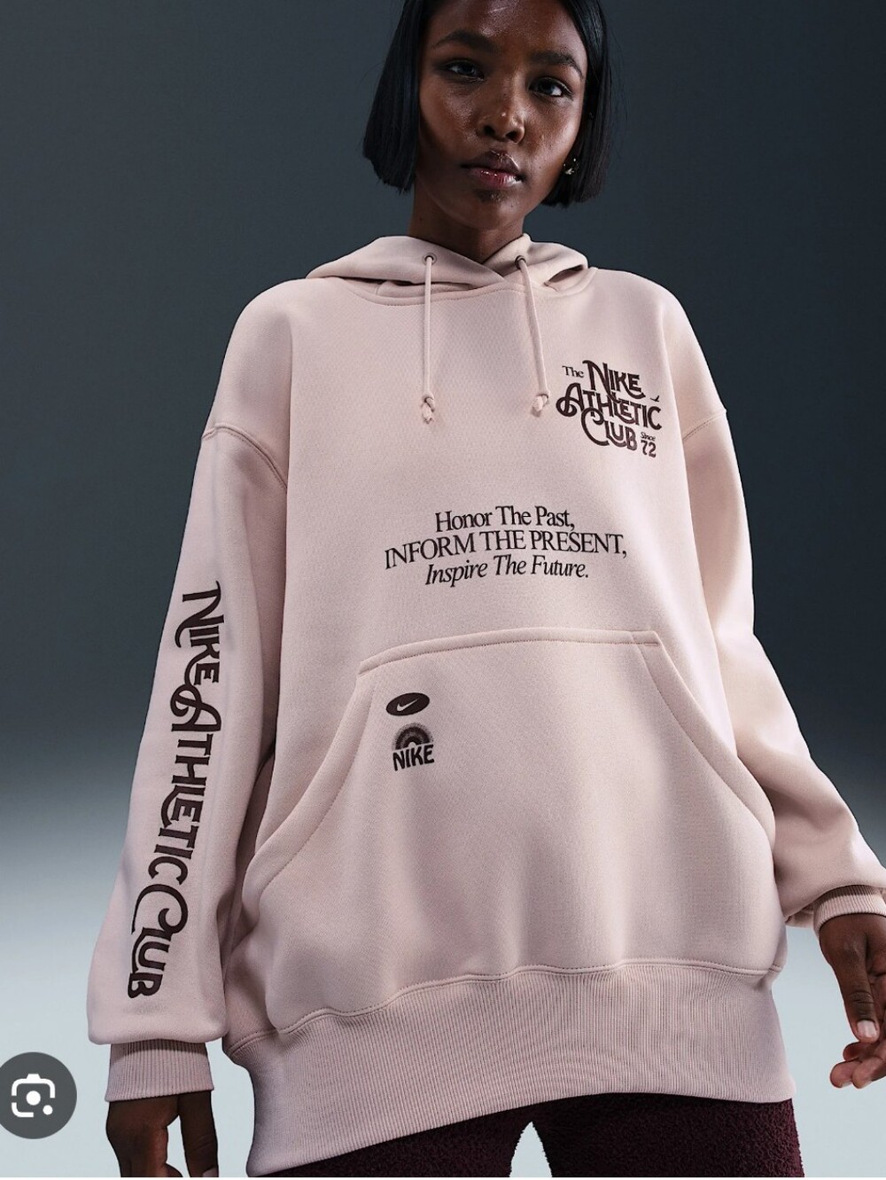 LIKE NEW Nike Sportswear Phoenix Fleece Oversized Pullover Hoodie, Pink, Size S